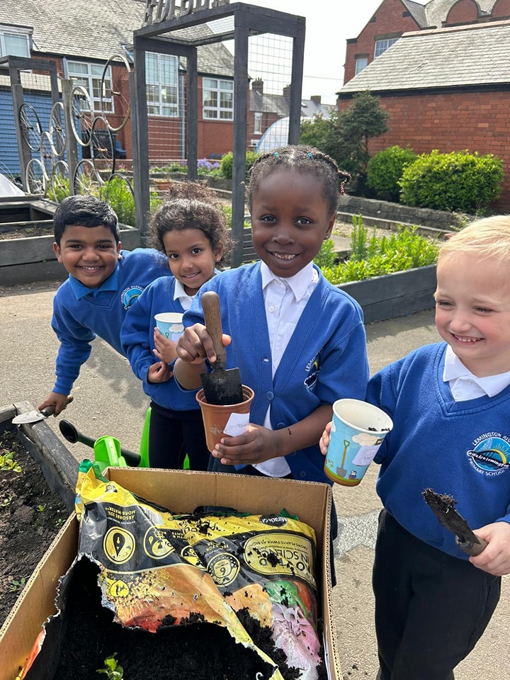 Our children love to learn in our Edible Playground!